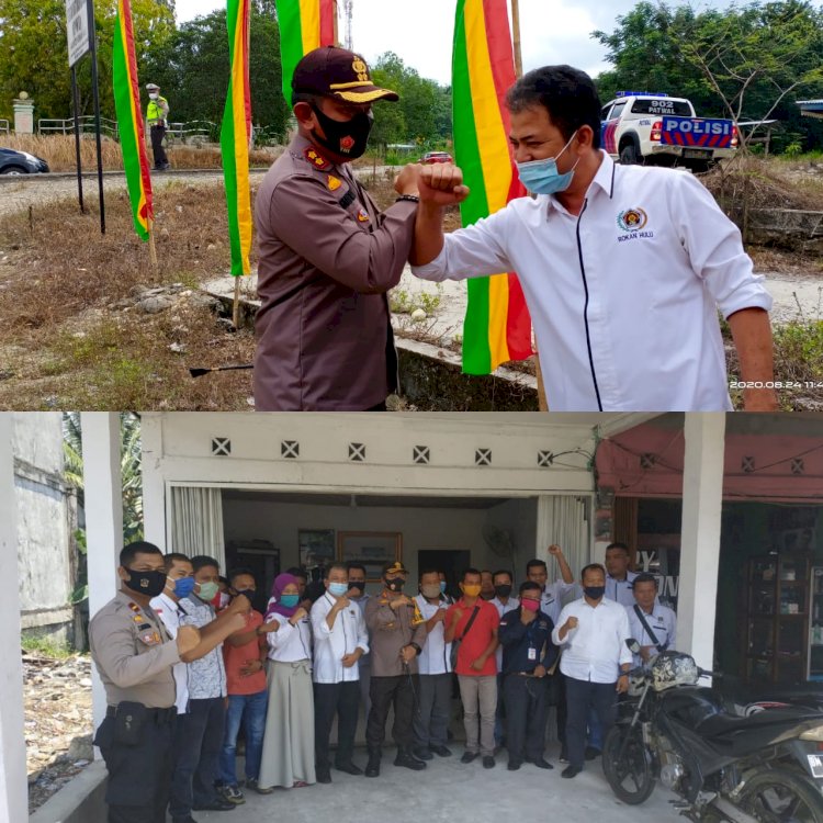 Perdana, PWI Rohul Dikunjungi Kapolres