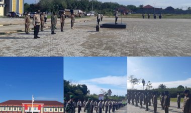 Wakapolres Rohul Pimpin Apel Bersama Operasi Yustisi Penegakan Hukum Protokol Kesehatan