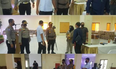 Kapolres Rohul Monitoring Pencabutan Nomor Urut Paslon Pilkada Serentak 2020