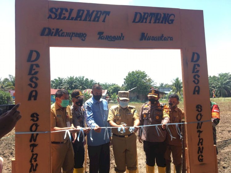 Bupati Rohul Resmikan Kampung Tangguh Nusantara Desa Sontang