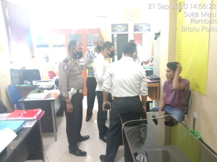 Personel Lantas Polres Rohul Amankan Sabu-Sabu Saat Patroli