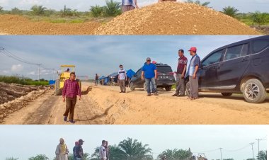Kades Sontang Perbaiki Jalan Provinsi  Sepanjang 1 KM Secara Swadaya