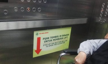 Rumah Sakit di Pekanbaru Gunakan Pedal Kaki untuk Tombol Lift