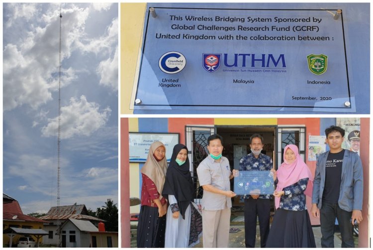 UIR Bersama UTHM Malaysia dan University Inggris Bantu Internet untuk Desa Mandiangin