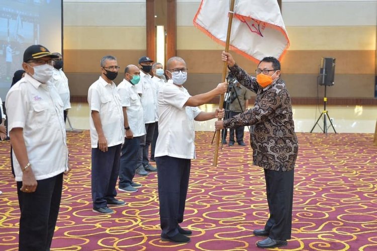 Pelantikan Pengurus SMSI Riau Terapkan Prokes Covid-19 