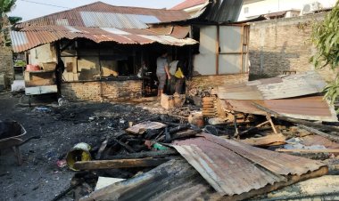 Terbakar, Rumah Warga Kelurahan Lestari, Asahan Sisakan Puing