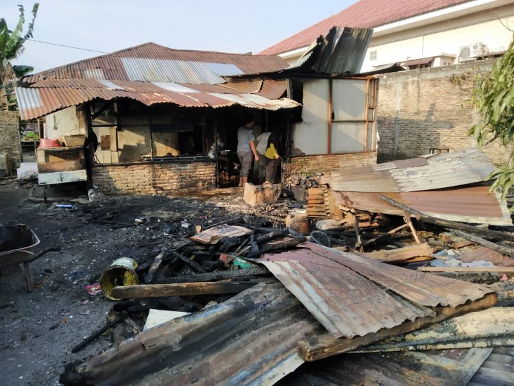 Terbakar, Rumah Warga Kelurahan Lestari, Asahan Sisakan Puing