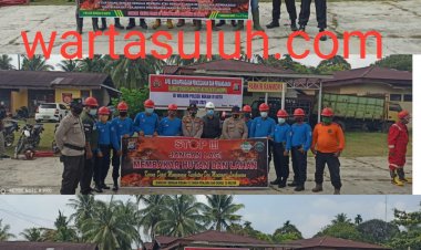 Polsek Rokan IV Koto Gelar Apel Kesiapsiagaan Pencegahan dan Penanganan Karhutla