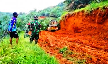 Dikerjakan Satgas TMMD ke-110, Jalan Menuju ‘Negeri di Atas Awan’ Rohul Capai 10 Persen