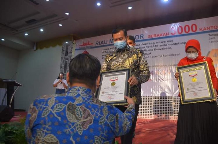Kumpulkan 4.000 Lebih Kantong Darah, Pemko Pekanbaru Pecahkan Rekor MURI