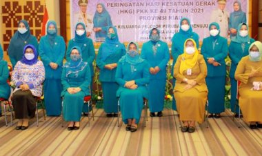 Ketua TP PKK Siak Rasidah Alfedri Hadiri Peringatan Hari Kesatuan Gerak PKK ke-49