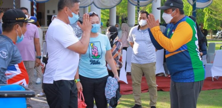 Bupati Siak Alfedri Sambut Kunjungan Kapolda Riau Beserta Rombongan Gowes Sepeda