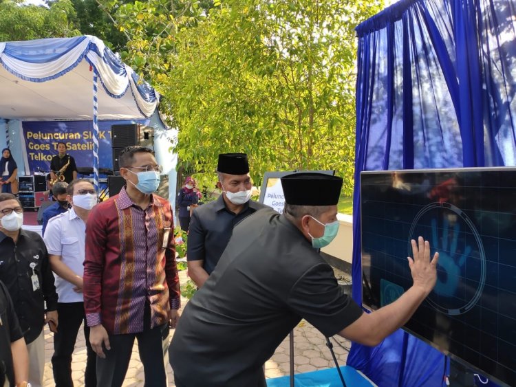Bupati Siak Luncurkan Siak Tv Goes Satelit Telkom 4