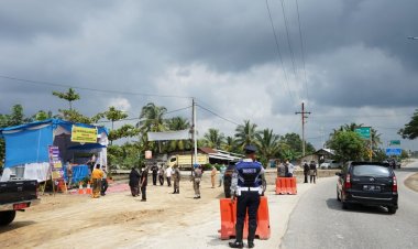 Bupati Siak Ingatkan Jaga Protokol Kesehatan, Petugas Posko Gelar Rapid Antigen
