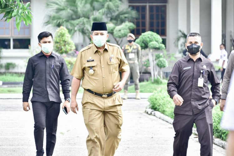 Bupati Siak Alfedri Ungkap Sudah Terjadi Penurunan Kasus Covid-19