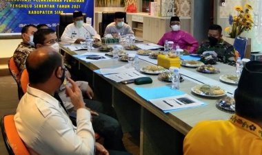 Bupati Alfedri Minta Pilkampung Serentak di Siak Sesuai Prokes