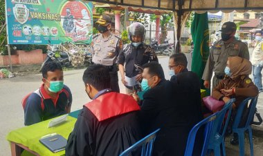 Pelanggar Prokes Sidang di Tempat, Pilih Kerja Sosial, Denda Rp 100 Ribu Atau Kurangan