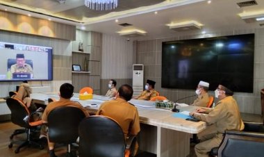 Sekda Siak Ikuti FGD Virtual Grand Design Riau Digital 2021-2025