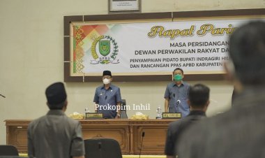 Bupati Inhil Sampaikan Pidato Pengantar Rancangan KUA dan PPAS APBD 2022