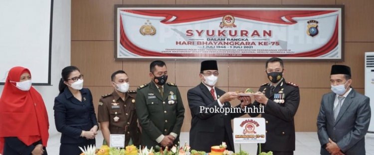 HUT Bhayangkara ke-75, Pemkab Inhil Harapkan Terus Bersinergi dengan TNI-Polri