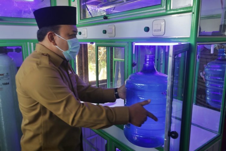 Wabup Husni Resmikan Depot Air Minum pesantren Modren Fataha