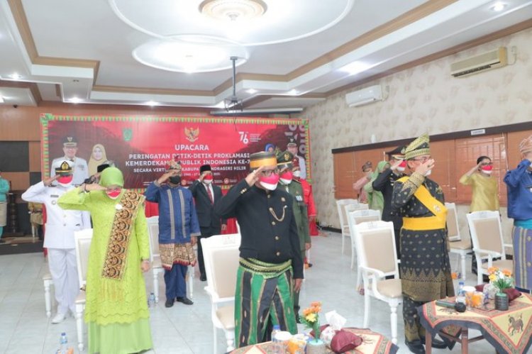 Wakil Ketua DPRD Inhil Andi Rusli Ikuti Upacara Peringatan HUT ke-76 RI bersama Presiden