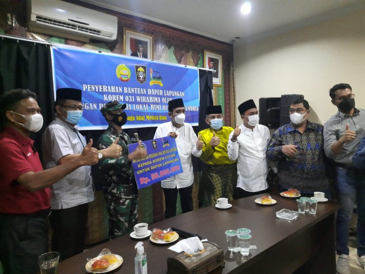 Gapelobri Bantu untuk Dapur Lapangan Korem 031/Wirabima 