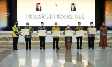 Wabup Siak Husni Merza Tandatangani MoU PI 10 Persen Blok Rokan