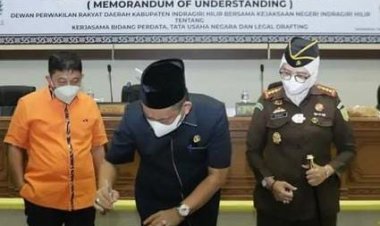 DPRD Inhil MoU dengan Kejari Tentang Pemberian Bantuan Hukum Perdata dan Tata Usaha Negara
