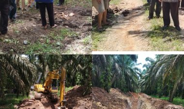 Petani Sawit Kecewa PT SAI Buat Parit Gajah Tanpa  Musyawarah