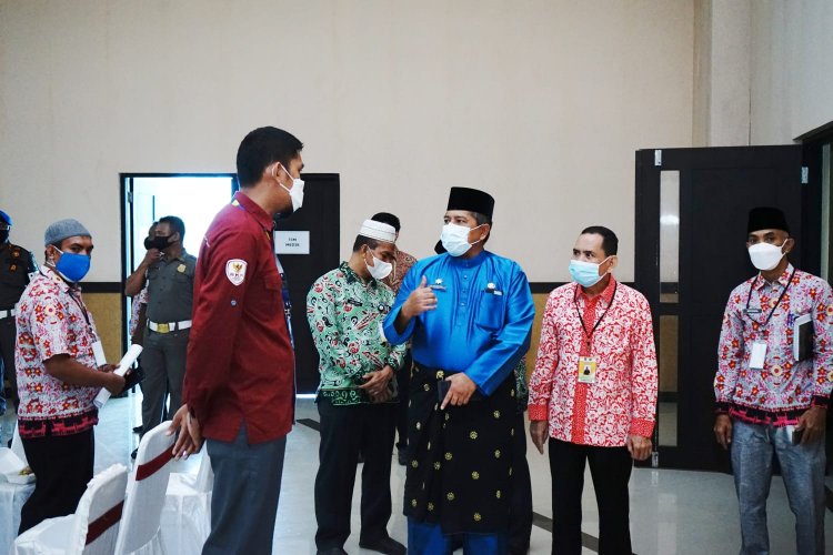 Bupati Siak Tinjau Pelaksanaan SKD CPNS Tahun 2021