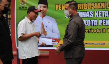 UPZ Disketapang Pekanbaru Berbagi Kebahagiaan dengan 30 Mustahiq