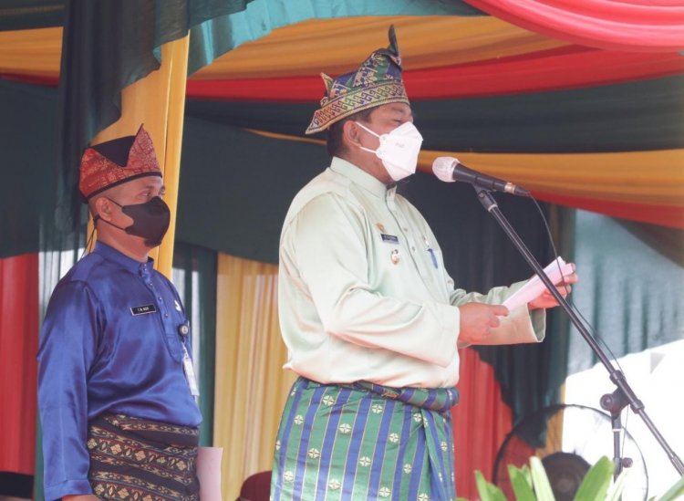 Upacara Puncak HUT ke-22 Siak, Bangkit Dari Pandemi Menuju Siak Tangguh, Siak Tumbuh