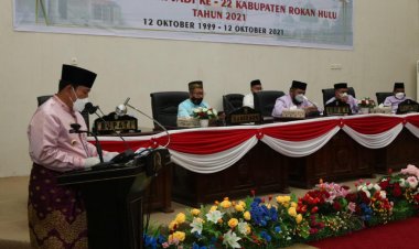 Paripurna DPRD Hari Jadi Rokan Hulu ke-22, Ketua: Momentum Introspeksi Diri, Wujudkan Kesejahteraan Masyarakat