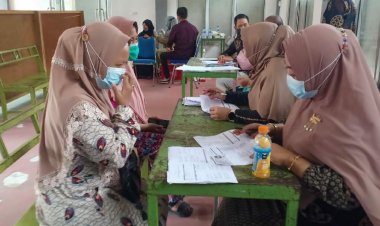Ratusan Santri Ponpes Nurul Iman Ikuti Vaksinasi Covid-19 yang Digelar Gerai Vaksin Polres Kampar