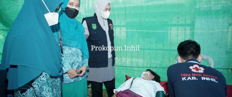 Ketua PMI Inhil Tinjau Kegiatan Donor Darah di Kecamatan Reteh