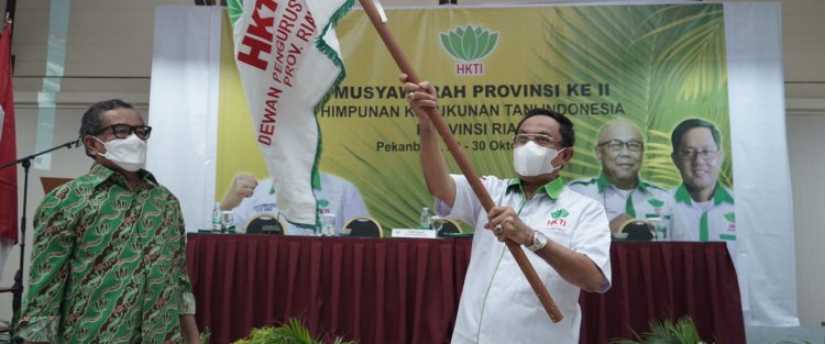 Bupati Inhil Terpilih Aklamasi Duduki Ketua DPD HKTI Riau Periode 2021-2026
