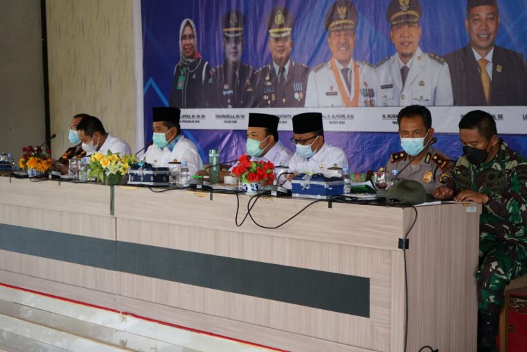 Pimpin Rapat Sinkronisasi, Bupati Siak Bertekad Pertahankan Zero Kasus Covid-19 dan Gesa Vaksinasi
