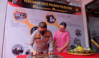 Mess Polwan Ekayasi Anindya Diresmikan Kapolda Riau