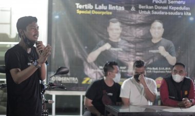 OTOSENTRA, IOR, dan Komunitas 2 Stroke gelar Raun Malam Peduli Semeru dengan Polresta Pekanbaru