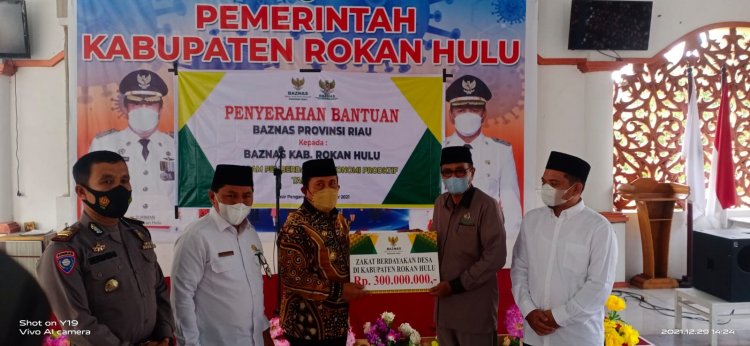 BAZNas Rohul Dapat Bantuan Rp300 juta dari BAZNas Riau