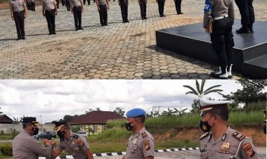 58 Personel Polres Rohul Naik Pangkat, Kapolres: Jangan Berpuas Diri