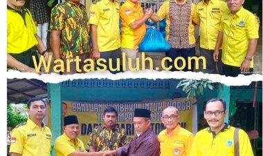 Golkar Rohul Kembali Salurkan Paket Sembako untuk Masyarakat Terdampak Banjir
