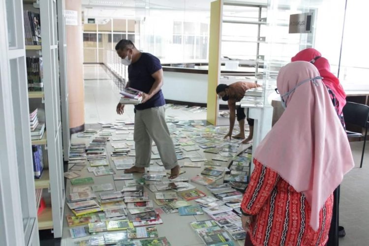 Proses Stock Opname Perpustakaan Soeman Hs Capai 23,87 Persen