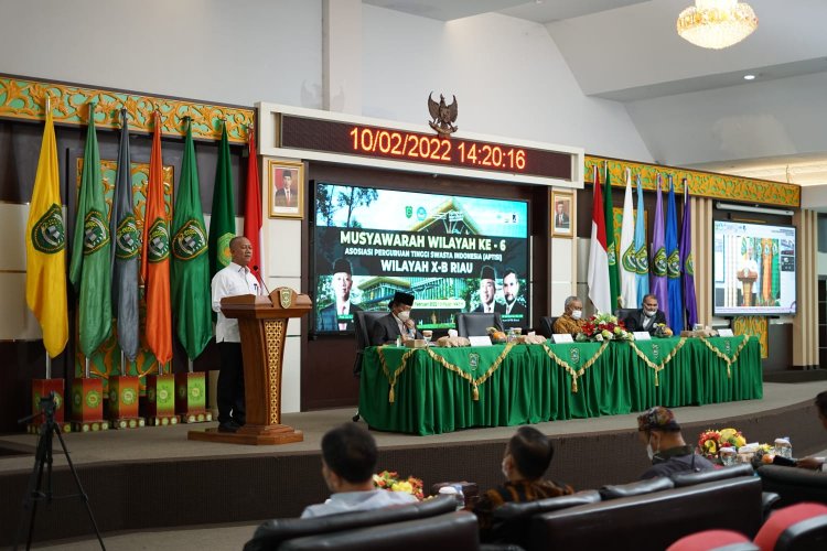 Prof Dr H Syafrinaldi SH MCL Terpilih Sebagai Ketua APTISI Wilayah X-B