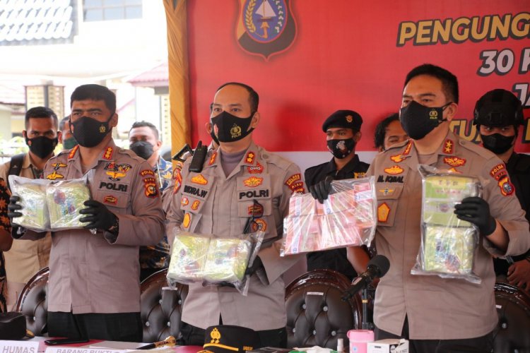 Kapolda Riau Apresiasi Jajaran Polres Bengkalis Gagalkan Peredaran Sabu 30 Kg