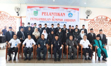 Lantik 156 Kepala Sekolah, Bupati Rohul: Jadikanlah Pekerjaan Bernilai Ibadah