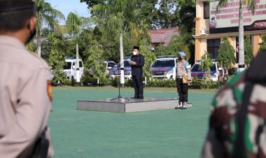 Wabup Siak Jadi Pembina Apel Gelar Pasukan Operasi Ketupat 2022: Jangan Abai Prokes