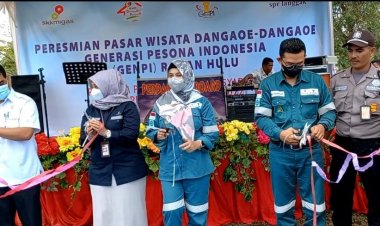 Kadisparbud Rohul Resmikan Pasar Wisata Dangaoe-dangaoe Genpi
