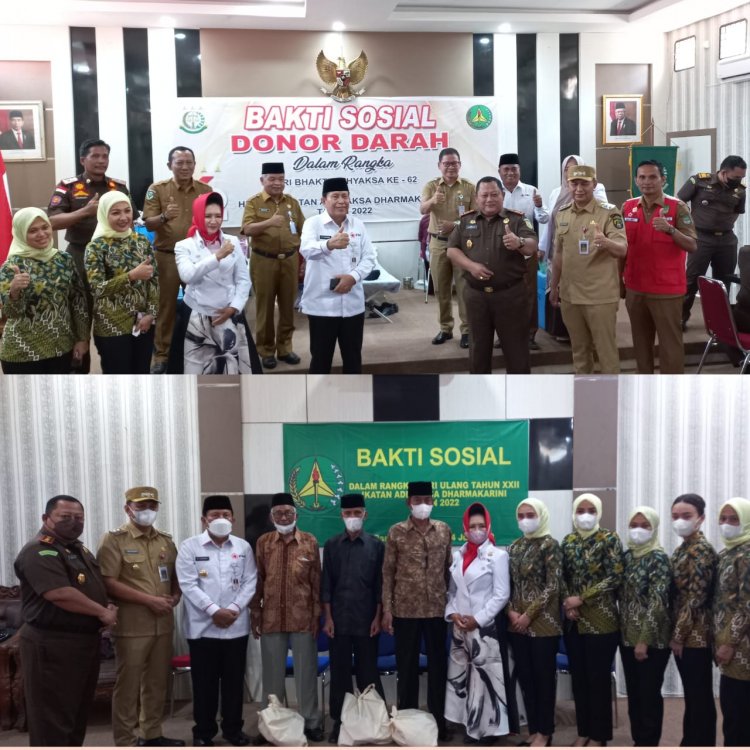 Peringatan Hari Adhyaksa ke-62, Kejari Rohul Gelar Bakti Sosial Donor Darah